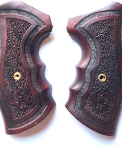 BMPL New Hardwood Sp101 Grips Model Finger Groove Checkered Handcraft Handmade Wood Revolver Handgun Deluxe #SP163