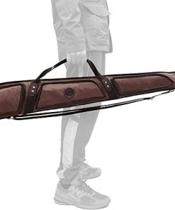 38″/ 52″ Gun Case Soft Rifle Case, Canvas Leather Shotgun Bag