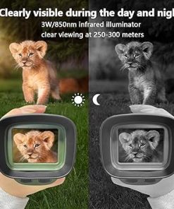 Night Vision Monocular with 8X Zoom 2500mAh Rechargeable Battery, Digital Infrared Monoculars for 100% Darkness, for Travel, Camping, Hunting and Outdoor Activities 2