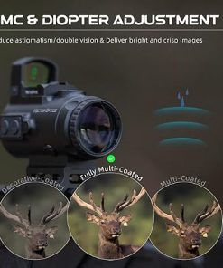 Vector Optics 4×24 Mini Prism Sight with 17×24 3 MOA Red Dot Sight, SCPS-M04+SCRD-43 2