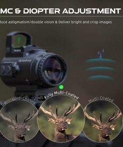 Vector Optics 4×24 Mini Prism Sight with 17×24 5 MOA Green Dot Sight, SCPS-M04+SCRD-G43 2