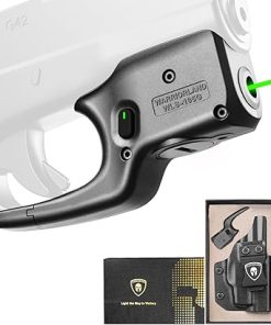 WARRIORLAND Trigger Laser Sight Fit for Glock 42 with Kydex Holster, First Laser Light with Power Indicator & Right-Hand IWB Conceal Carry Holster with Optics Cut, WLS-105 w/ G42 Holster