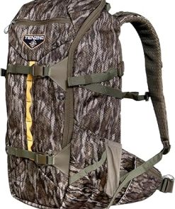 TENZING 2100 Whitetail Day Pack, Mossy Oak Bottomlands Hydration Bladder Compatible Durable Camo Backpack with 4 Compartments & 15 Organizational Pockets for Hunting Gear and Equipment 2
