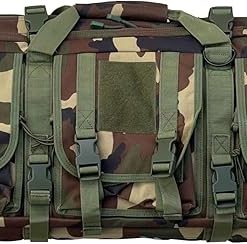 Tactical Double Rifle Soft Case – Water-Resistant Gun Bag w/Lockable Zippers, Backpack Straps, MOLLE & Padded Handle and Divider for Hunting, Shotguns, & More