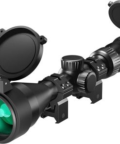 Pinty 3-9×50 Rifle Scope, Multicoated Lens Optical Riflescope, Shockproof BDC Reticle Scope for Hunting Shooting, Scope Mount Rings Included