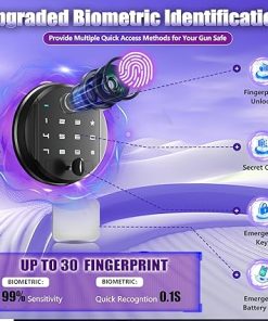 10-15 Fingerprint Gun Safes for Home Rifle and Pistols,Unassembled Gun Security Cabinet with Dual Alarm System,Quick Access Gun Rifle for Shotguns with 3 Pistol Bags 2