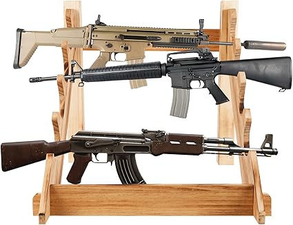 Wooden Gun Display Rack,Solid wood gun storage,Gun Rack Storage Display,Rifle Display Case,Shotgun Wall Storage Display Rack 2 Wooden Gun Display Rack,Solid wood gun storage,Gun Rack Storage Display,Rifle Display Case,Shotgun Wall Storage Display Rack - Image 2