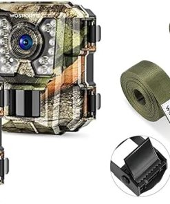 WOSPORTS Mini Trail Camera 2 Pack 24MP 1080P HD with 32GB SD Cards and Nylon Fiber Deer Camera Straps