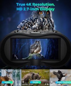 4K Night Vision Binoculars for Adults,1312FT Night Vision Goggles for Helmet,8X Digital Zoom,7-Level Infrared Adjustment for Camping 2