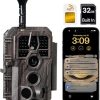 GardePro X50MB Cellular Trail Camera, Full Video Preview, Built-in Memory, No SD Card Required, No-Glow IR, AT&T & T-Mobile, Game Cameras with 32MP H.265 1080p, 0.1s Trigger Speed, 100ft Night Vision