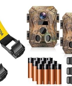 Mini Trail Camera 3 Pack+Straps 2 Pack,4K 36MP Game Cameras with Night Vision Motion Activated Waterproof, Polyester Fiber Deer Camera Straps for Hunting Cameras Accessory