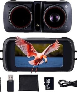 5K Night Vision Goggles,Night Vision Binoculars for Adults,4” IPS Screen,Infrared Camera, 10X Digital Zoom,4000mAh Battery Binoculars with 64GB TF Card,Hunting & Camping Gear,Mens Gifts-N016