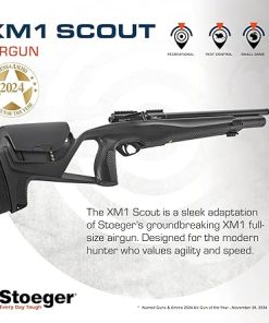 Stoeger XM1 Scout PCP Air Gun – .22 Caliber – Black Synthetic with Adjustable Pull 2