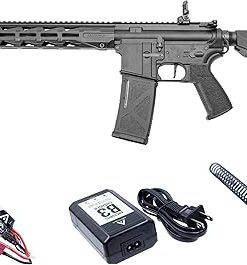 Arcturus Tactical LWT MK-III Carbine 12″ Polymer- Electric Full/Semi-Auto/2rd-Burst/3rd-Burst/Binary/Ramping Airsoft AEG Sport SE Starter Pack Black with Battery and Charger