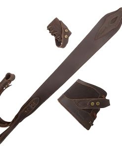 WAYNE’S DOG No Drill Leather Rifle Sling with Slip-on Recoil Pad and Barrel Mount fit for Lever Action Rifles, Shotguns 2
