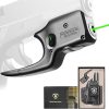 WARRIORLAND Green Laser Sight Fit Glock 43/G43X (No Rail Version) with Kydex Holster, First Green Beam Sight with Power Indicator, Glock 43 Laser IWB Holster Right Hand, WLS-105G w/ G43