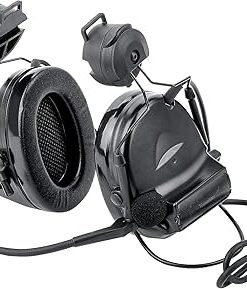 Tactical Headset with ARC Rail Adapter Airsoft Headset with mic Noise Reduction & Sound Pickup Ear Protection Headphone for Helmet