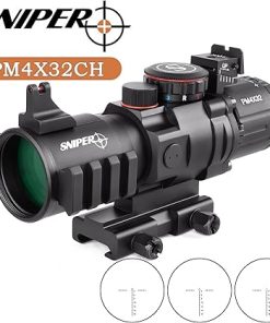 GII PM4X32 Prism Scope Long Eye Relief 4x32mm Prism Scope Wide Angle Red/Green/Blue Illuminated (PM4X32CH) 2