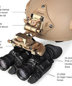 PVS-14 Light Weight Dual Tube Mounting System IC AN/PVS-14LW，Night Vision Goggles Night Vision Adapter for PVS-14 Night Vision Binoculars Monocular Or Binocular (Color : Gold) 2