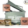 Personalized Ammo Box For Men – Custom Ammo Can Gift Set – Authentic Grade 1 Military Ammo Box Gift For Dad – Birthday Gift For Dad And Husband – Father’s Day Gift For Him – 30 Caliber