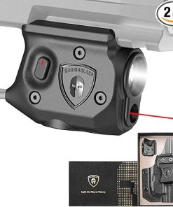 WARRIORLAND Pistol Light Laser & Holster Fit for Sig P365-XMACRO, Compact 150-Lumen Trigger Mounted Tactical Weapon Light with Red Laser White LED Flashlight & IWB Holster, Power Indicator