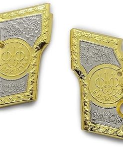 Custom Beretta 21A Bobcat 3032 Tomcat Metal Grips – Beretta Gold Nickel