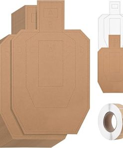 Shooting Targets for USPSA, 30PCS Cardboard Targets for Shooting with 1000PCS Target Pasters, 30x18in Tactical Shooting Silhouette Targets for Shooting Range Practice Competitions Training
