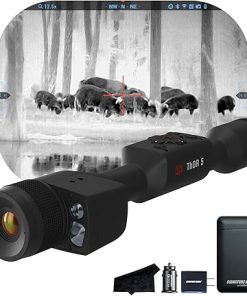 ATN Thor 5 LRF 320 Smart HD Thermal Scope with Gen 5 320×240, 12 Micron, 60Hz Sensor | Built-In Laser Rangefinder, Ballistic Calculator, Video Recording, One Shot Zero | Exclusive Signature Series Kit