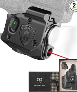 WARRIORLAND Pistol Light Laser & Holster Fit for Taurus G2C/ G3C/ PT111 & PT140 Gen 2, Compact 150-Lumen Trigger Mounted Tactical Weapon Light with Red Laser White LED & IWB Holster, Power Indicator