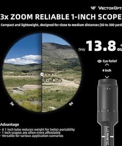 Vector Optics Matiz 3-9×40 Second Focal Plane, 1 Inch Tube, Capped Adjustment Compact Riflescope, Fully Multi-Coated, Edge-to-Edge Image, 4″ Eye Relief Fit for Hunting, Sporting & Competition 2