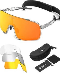 Pickleball Glasses for Women & Men – ANSI Z87.1 Pickleball Safety Glasses with 3 Lenses, Adjustable Nosepads, Head Strap, & Protective Case – Pickleball Protective Eyewear