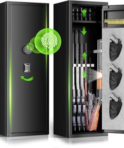 10-15 Large Gun Safes for Home Rifle and Pistols (with/without Scope), Quick Access Unassembled Rifle Safes for Home