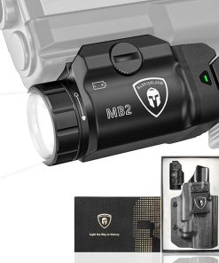 WARRIORLAND 500 Lumen White LED Tactical Light with Fit Sig P320-M17 & P320 Full Size IWB Kydex Holster Combo-Compact Rail Mounted Weapon Light,with Battery Included (MB2/P320 M17)