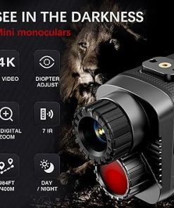 [2024 Upgrade] 4K Night Vision Monocular with Head Strap – | 1312 FT | 8X Magnification | Head Mounted | Dual IR 850 2
