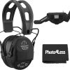 Tactical Full Airsoft Mask & Tactical Helmet with Tactical Headset,Ear Hearing Protection Noise Cancelling,Full Face Skull Mask Clear Goggle Paintball Gear 4