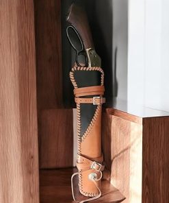 Mare’s Leg Holster – 18” Handmade Western Leather Scabbard, Buff Leather – Fits Henry Mare’s Leg, Rossi Ranch Hand – Saddle/ATV Compatible – Right-Hand Draw 2