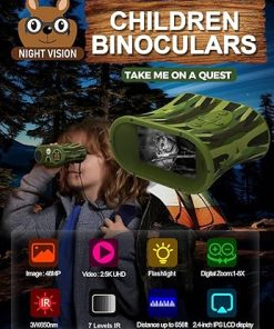Spark Night Vision Binoculars for Kids, Birthday Gifts for Toddle Boys Girls, 2.5K UHD Night Vision Goggles with Flashlight, Kids Camera Includes 32GB TF Card to Save Photo and Video 2