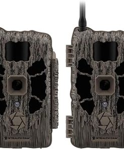 Stealth Cam Deceptor MAX Dual Sim 40MP Photo & 1440P QHD Video No-Glo LED Hunting Cellular Trail Camera, Available on AT&T & Verizon – 2 Pack + 32GB SD Cards + Solar Panels & Microfiber Cleaning Cloth 2