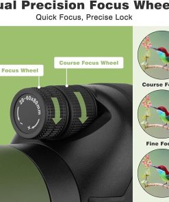 HUICOCY Spotting Scopes, 39-19m/1000m Spotting Scopes with Tripod, FMC Lens, BAK4 45 Degree Angled Eyepiece, Fogproof Scope with Phone Adapter, Carry Bag, Bird Watching Wildlife Scenery 2