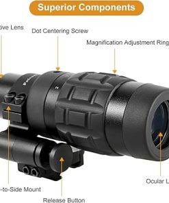 1.5X – 5X Red Dot Sight Optic Scope Magnifier with Flip to Side Mount 2