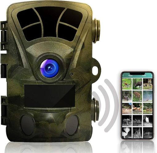 Woodlens H2-4K Wi-Fi Trail Camera, 20MP CMOS Motion Sensor, Ultra Night Vision, 512GB, AV Output, 12-Month Standby, for Hunting and Wildlife Monitoring