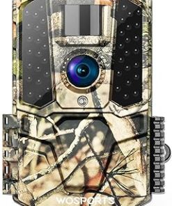 WOSPORTS Trail Camera 30MP 2K, Game Camera with Night Vision Waterproof, Fast Trigger Motion Activated, 80ft 120° Wide Angle Detection Camera for Outdoor Wildlife Monitoring