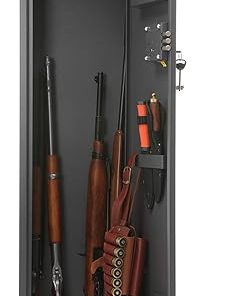 Buffalo 1520 Two Doors Gun Rifle Shotgun Metal Security Cabinet Safe Storage with Separate Lock Box for Handguns Ammo 2