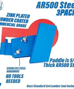 Bash Target Supply “AR500 Dueling Tree Target with AR500 Guard Multi-Pack” Any Caliber Handgun, Rifle or Shotgun for Use 2