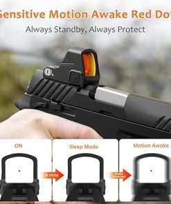 Motion Awake Red Dot Sight,Compact Handgun Red Dot Optic,3 MOA Micro Open Reflex Sight for Pistol,Shotgun 2