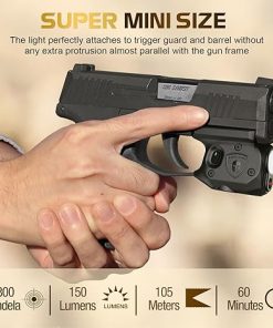 WARRIORLAND Pistol Light Laser Combo Fits Sig Sauer P365/ P365X/ P365XL, Compact 150-Lumen Trigger Mounted Tactical Weapon Light with Red Laser & White LED Flashlight, Power Indicator, SLL-103 2