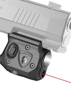 WARRIORLAND Pistol Light Laser Combo Fits Sig Sauer P365 Xmacro, Compact 150-Lumen Trigger & Rail Mounted Tactical Weapon Light, Red Laser & White LED Flashlight, Power Indicator, SLL-109