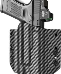 WARRIORLAND OWB Kydex Holster Optic Cut Compatible with Glock 17/19/44/45 (GEN 1-5)&G23/32 (Gen 3-4) TLR-1/TLR-1S/TLR-1 HL, Outside Waistband Carry, Adj. Carry Position, Right Hand