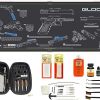 EDOG Range Warrior 27 Pc Gun Cleaning Kit – Compatible with All Glock Pistols – Tan Instructional Step by Step Pistol Mat, Range Warrior Universal .22 9mm – .45 Kit & Tac Book Accessories Set