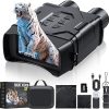 Night Vision Goggles 5K Infrared Binoculars 4″ Large Screen Night Vision Binoculars for Adults, 10x Zoom Digital Night Vision with WiFi 32GB Memory Save Photo and Video
